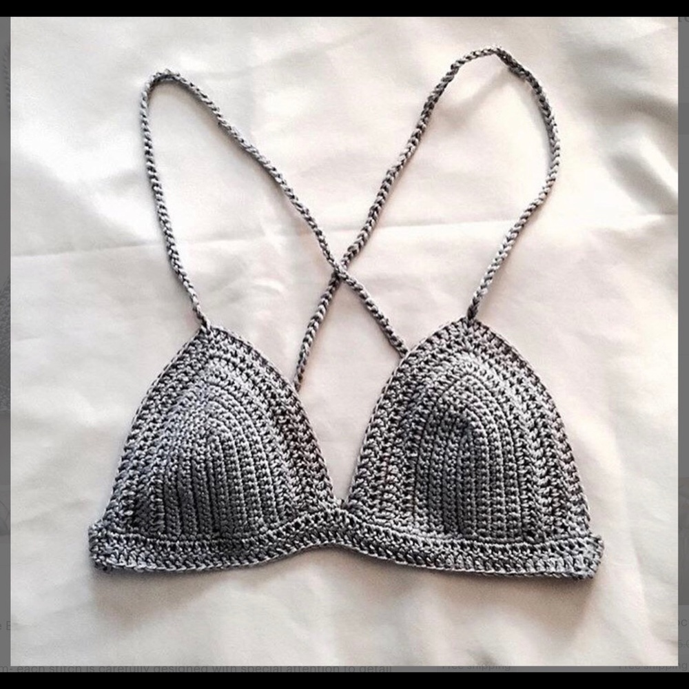 Crochet bralette and boy shorts set NWOT